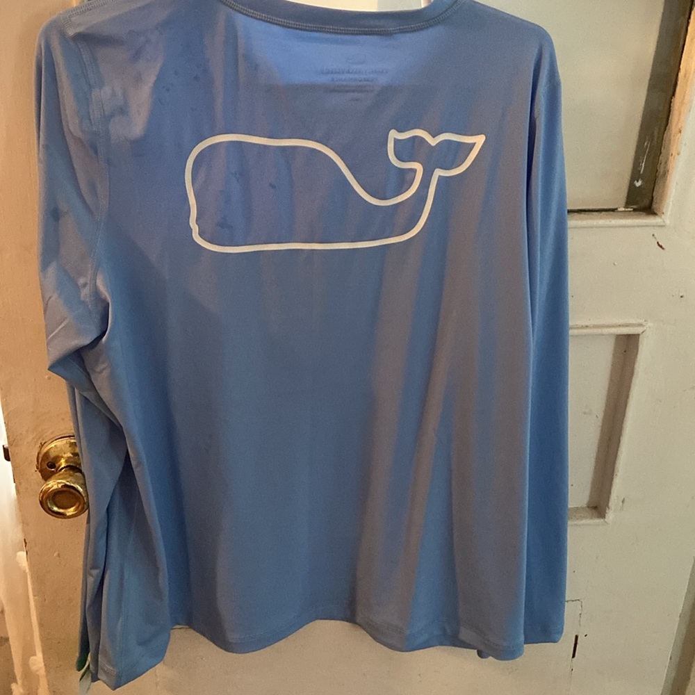 Vineyard wines blue long sleeve top women’s size EXLG